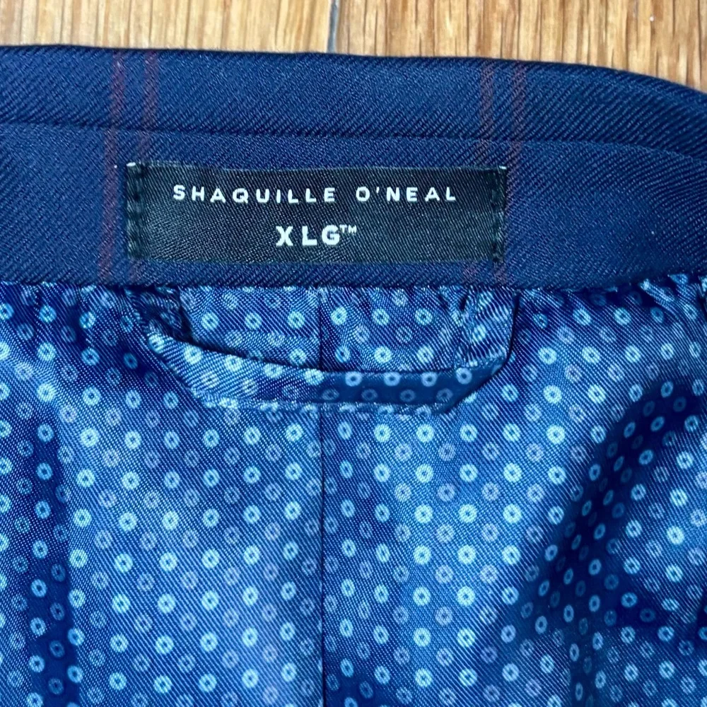 Shaquille O’Neal Men’s ‎ Blue Plaid Blazer size XLG 52L